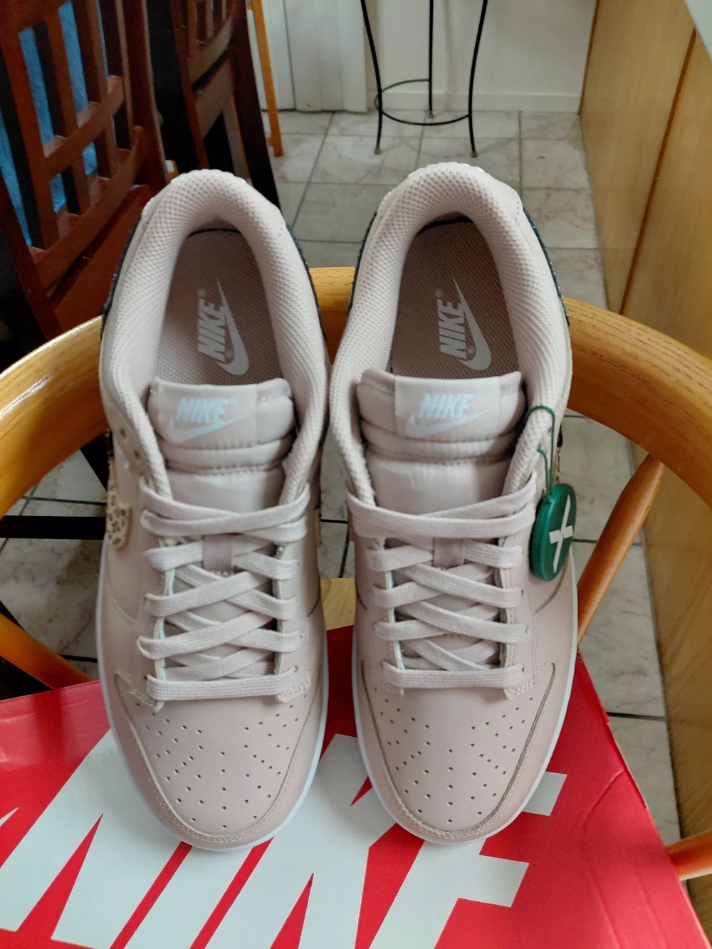 Brand New Women’s Nike Dunk Sneakers With Leopard Print Swoosh!
